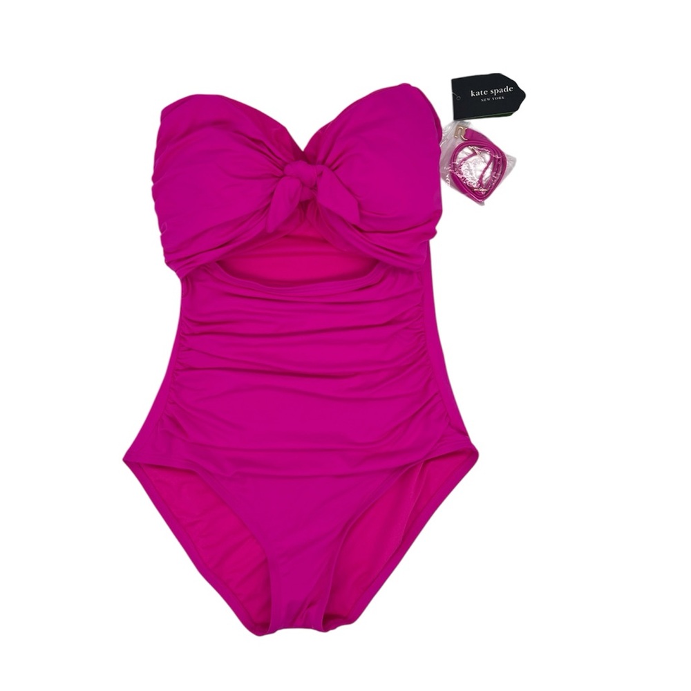 Kate Spade Fuchsia Hot Pink One Piece Swimsuit S NWT